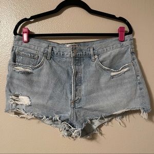 AGOLDE Distressed Cut Off Shorts